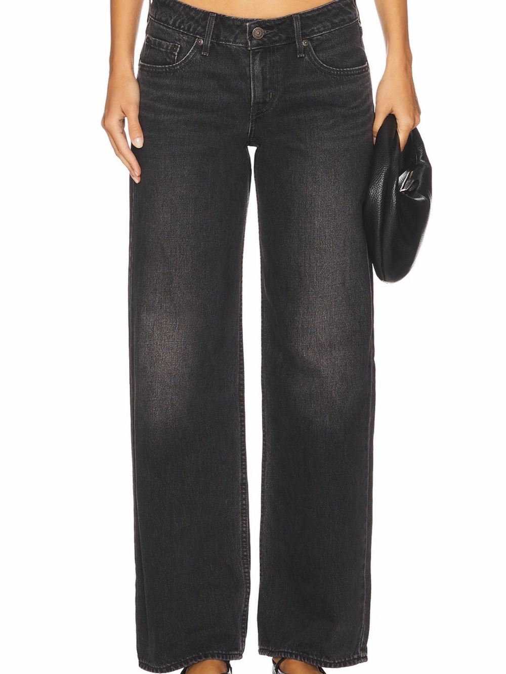 Levi’s Women’s Black Low Loose Wide-Leg Jeans